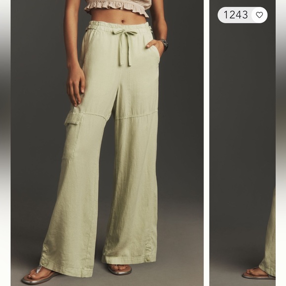 Anthropologie Pilcro Linen Beach Cargo Pants - Picture 3 of 17